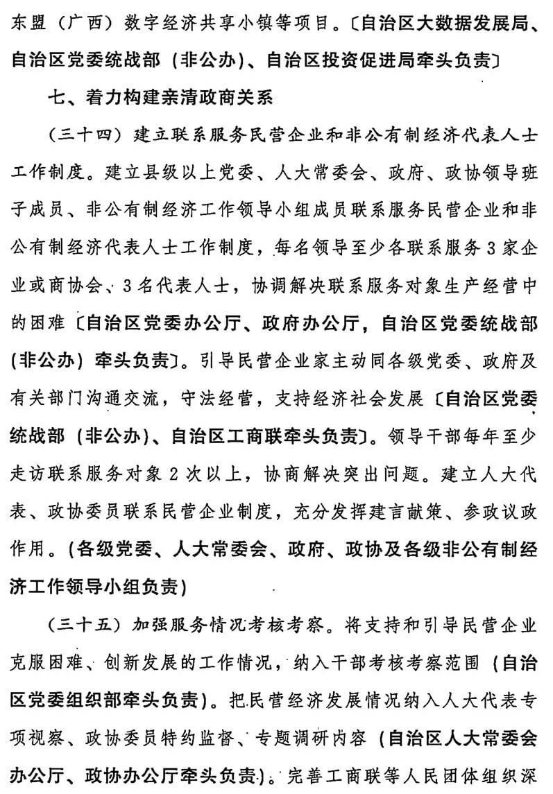 中共广西壮族自治区委员会自治区人民政府关于着力发展壮大民营经济的意见