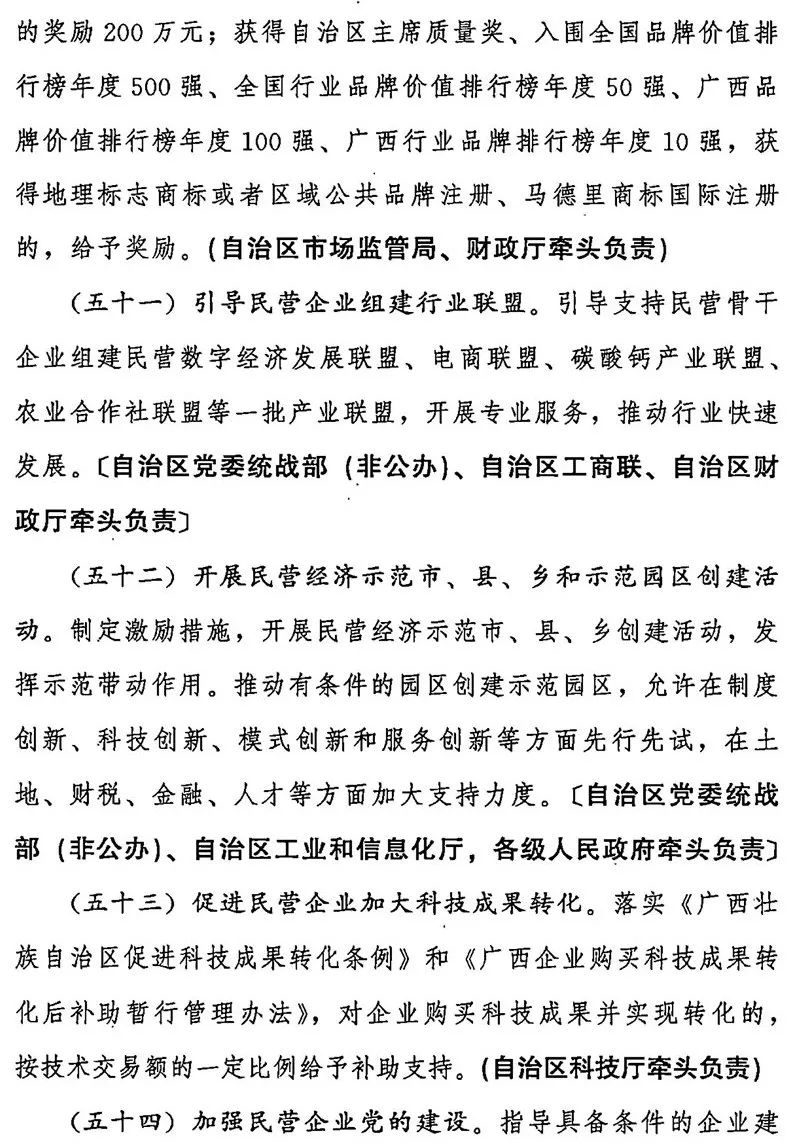 中共广西壮族自治区委员会自治区人民政府关于着力发展壮大民营经济的意见