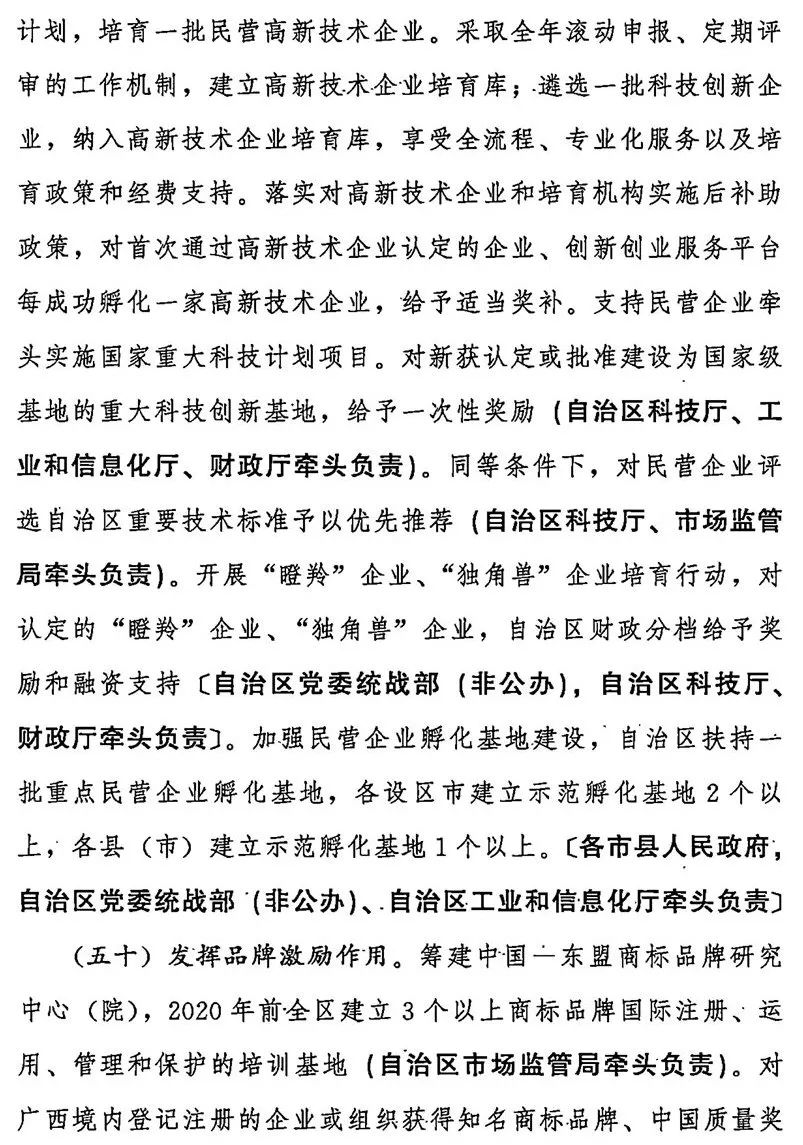 中共广西壮族自治区委员会自治区人民政府关于着力发展壮大民营经济的意见