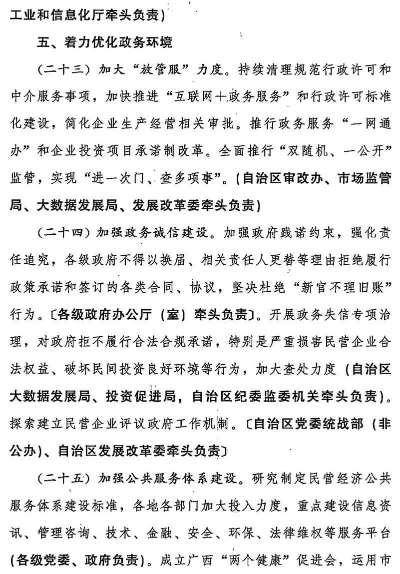 中共广西壮族自治区委员会自治区人民政府关于着力发展壮大民营经济的意见